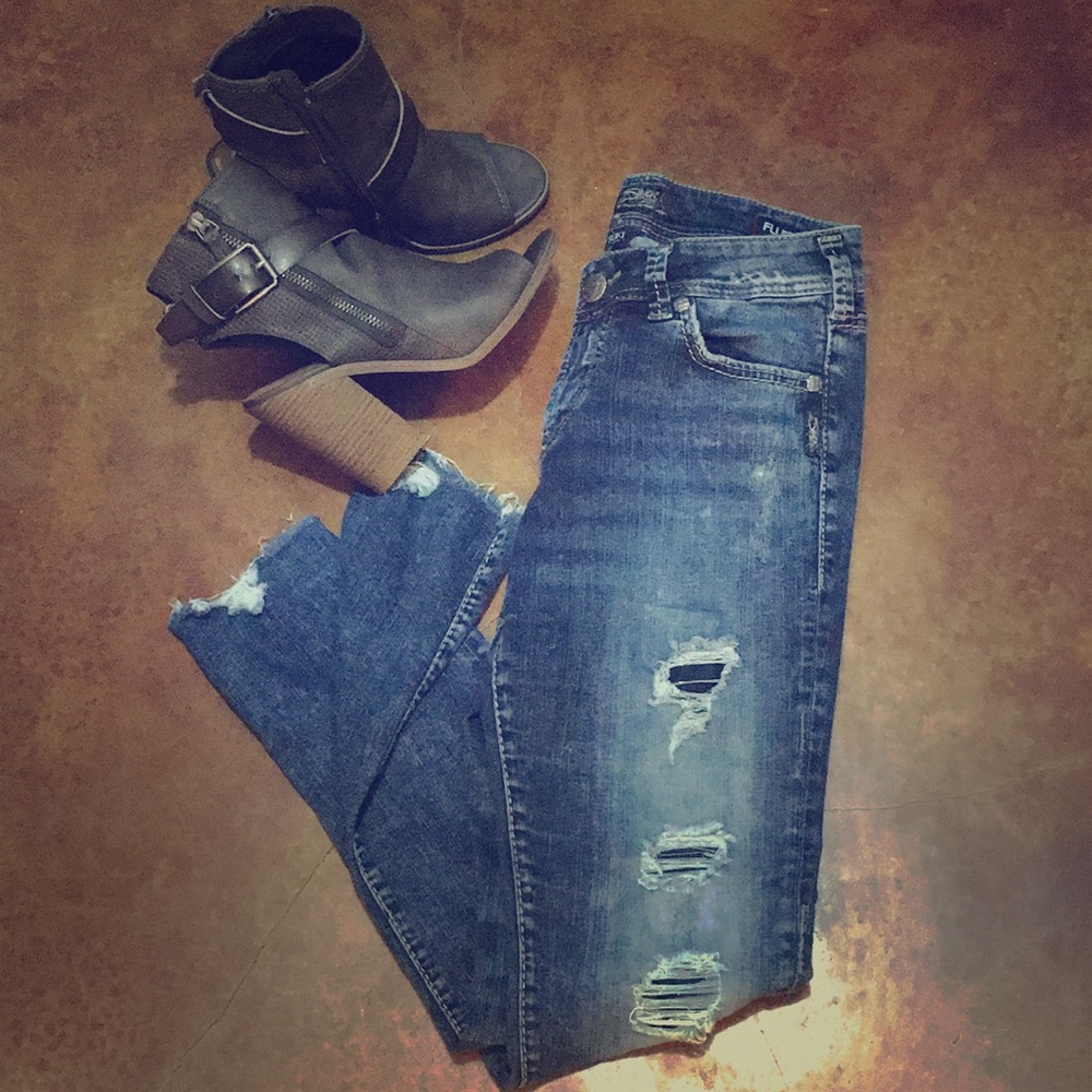 Distressed Silver Jeans